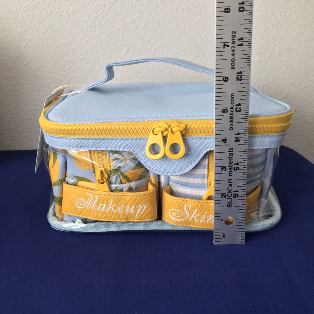 Lemon and Stripe Travel Cosmetic Bag Set - Picture 5 of 16